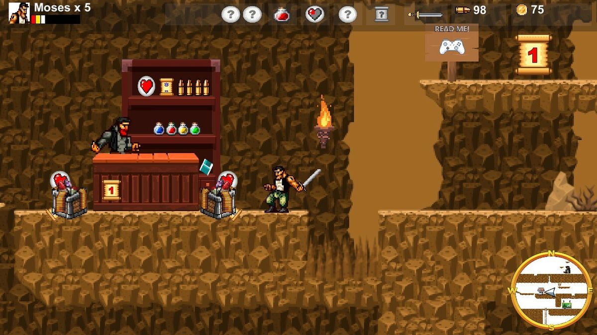 Exodus - gameplay na loja de itens